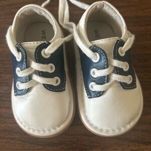 Classic Navy and White Kids Shoes
